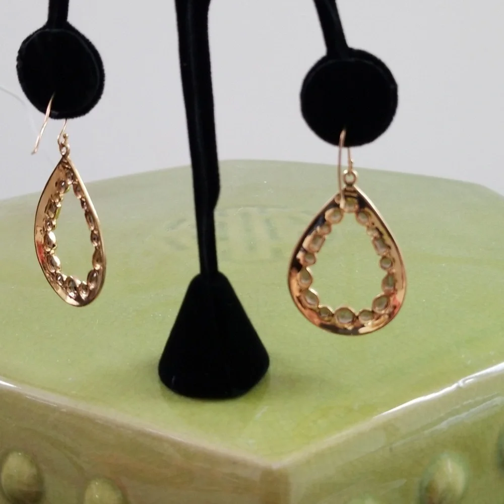 Used .925 Silver Earrings with Gem Accents - Picture 4 of 7